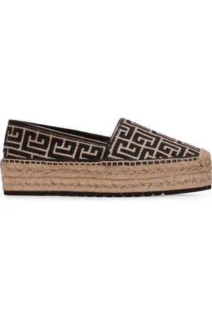 Balmain Monogram platform espadrilles