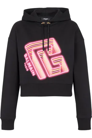 Balmain Logo-print cotton hoodie