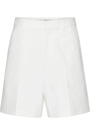 VALENTINO GARAVANI V-detail canvas bermuda shorts