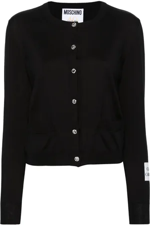 Moschino Crystal-embellished cotton cardigan