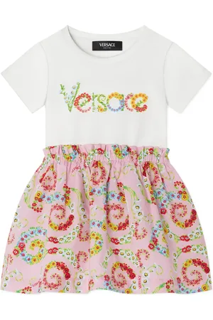 VERSACE Floral Swirl T-shirt dress