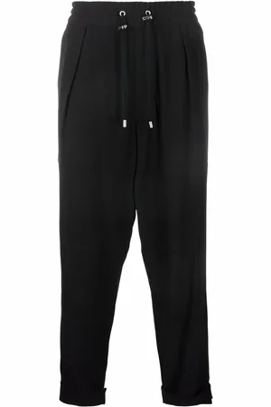 Balmain Slouchy crepe tapered-leg track pants