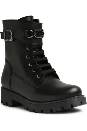 Twin-Set Leather combat boots