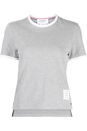 Thom Browne RWB-stripe logo-patch T-shirt