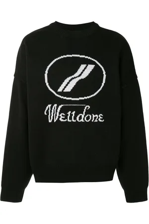 We11 Done Logo intarsia jumper