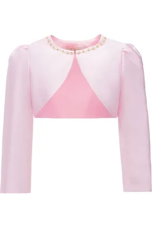 Tulleen Cropped satin jacket