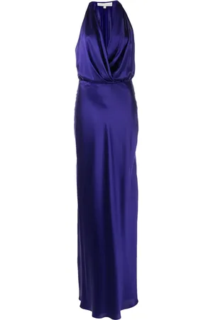 Michelle Mason Draped-detail halterneck gown