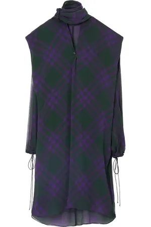 Burberry Check-pattern silk blouse