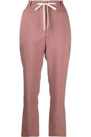ELEVENTY Drawstring chambray trousers