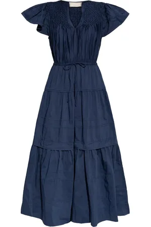ULLA JOHNSON Pleated midi dress