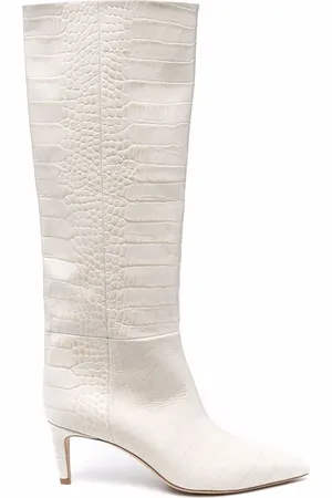 PARIS TEXAS Croc-effect stiletto boots