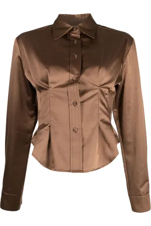 Cynthia Rowley Pleat-detail long-sleeve shirt