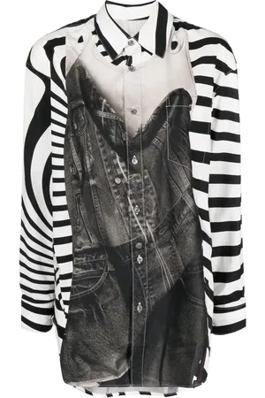 JNBY Graphic-print panelled shirt