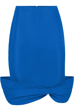 Nina Ricci Taffeta Bow Peplum Mid Skirt