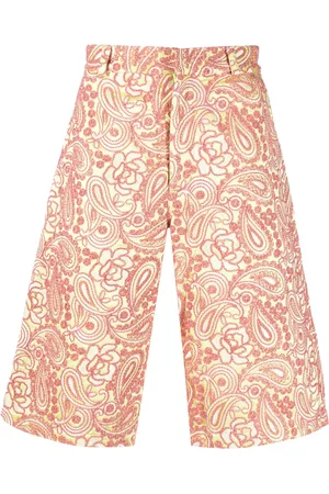 Bluemarble Floral-embroidery knee-length shorts