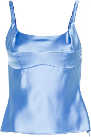 Moschino Twisted-straps satin tank top