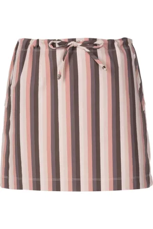 AMIR SLAMA Striped drawstring-waist miniskirt