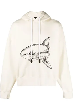 Palm Angels Broken Shark organic cotton hoodie