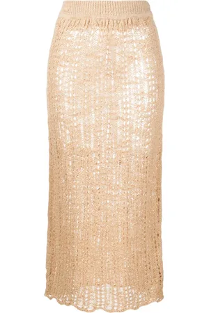 Cult Gaia Dawson crochet-knit midi skirt