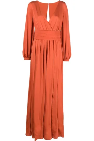 Max Mara Pleated-waist maxi dress