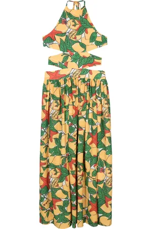 ALESSANDRO ENRIQUEZ Lemon-print maxi dress