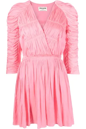 Zadig & Voltaire Realine gathered satin-finish minidress