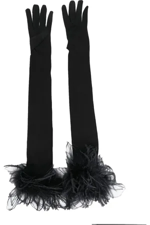 Styland Feather-trim gloves