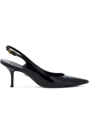 Roberto Cavalli Leather slingback pumps