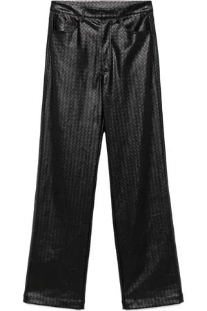 ROTATE Braided straight-leg trousers