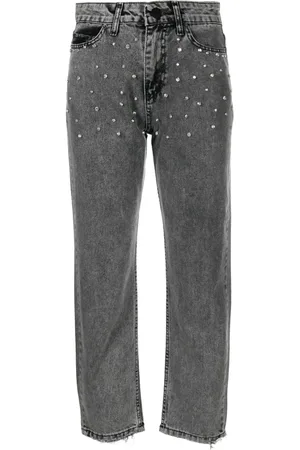 Ana Radu Crystal-embellished cropped jeans