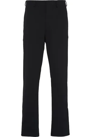 Prada Triangle-logo straight-leg trousers