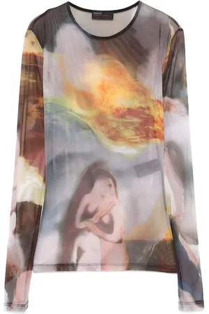MUGLER X Ambera Wellmann mesh top