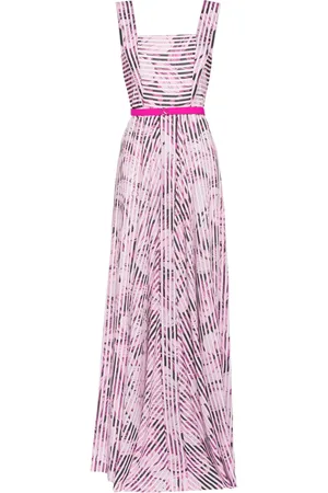 Saiid Kobeisy Striped belted maxi dress