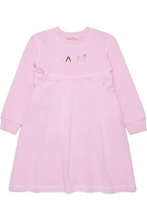 Marni Beaded-logo jersey dress