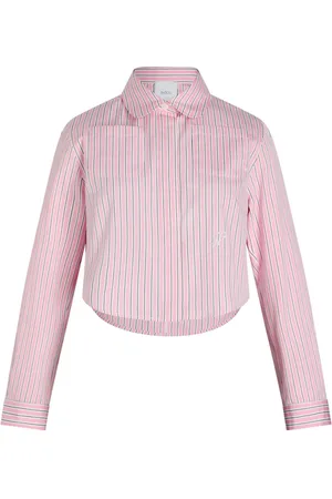 Patou Cropped printed poplin shirt