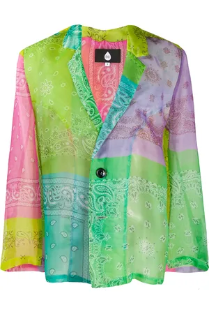 DUOltd Paisley colour-block blazer