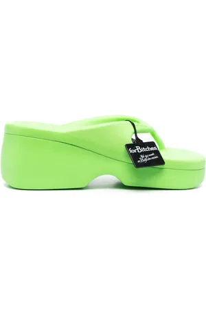 forBitches Embossed toe-strap slides