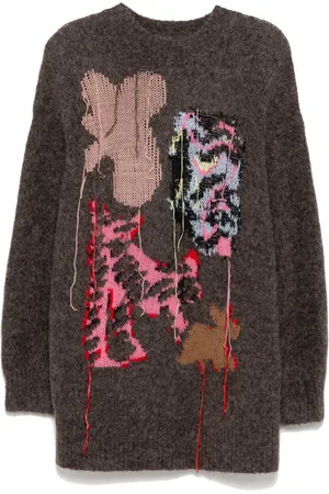 JNBY Floral-intarsia knittted dress