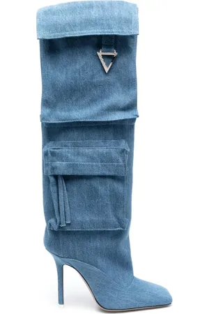 The Attico Sienna 105mm denim boots