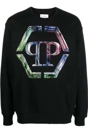 Philipp Plein Logo-print long-sleeved sweatshirt