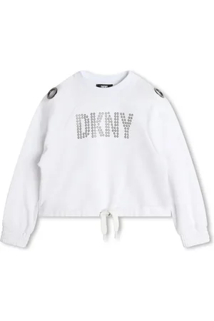 DKNY Eyelet-logo cotton sweatshirt