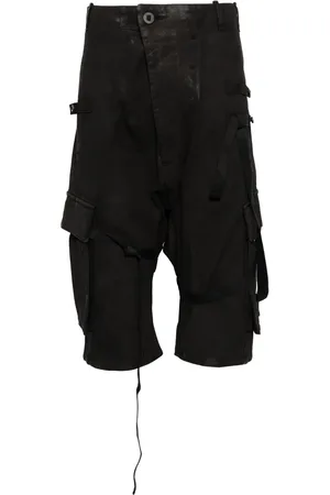 11 BY BORIS BIDJAN SABERI Stonewashed cargo track shorts