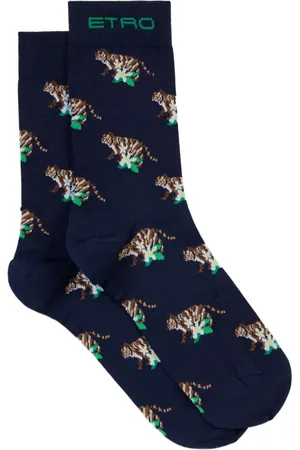 Etro Tiger-jacquard socks