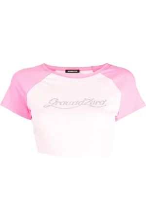 Ground Zero Logo-appliqu?? raw-cut T-shirt