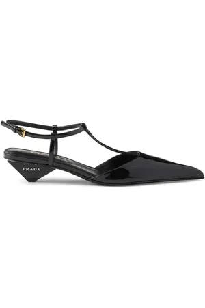 Prada 35mm leather slingback pumps