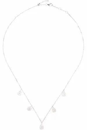 DJULA 18kt white gold five pear diamond choker