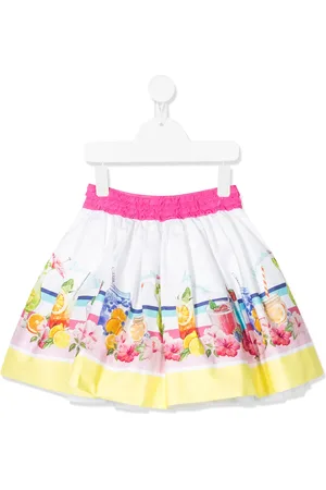 MONNALISA Graphic print flared mini skirt