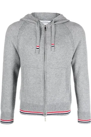 Thom Browne Cashmere knitted zip-up hoodie