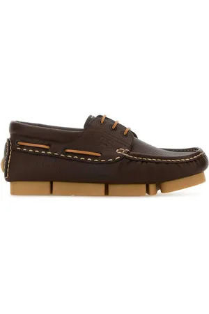 Fendi Leather lace-up loafers