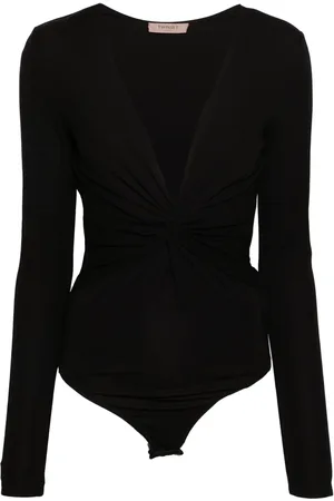Twin-Set V-neck gathered bodysuit